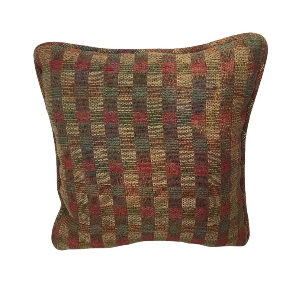 Vintage 1975 Needlepoint Pillow Initial Z Monogram Letter Retro Mod Groovy